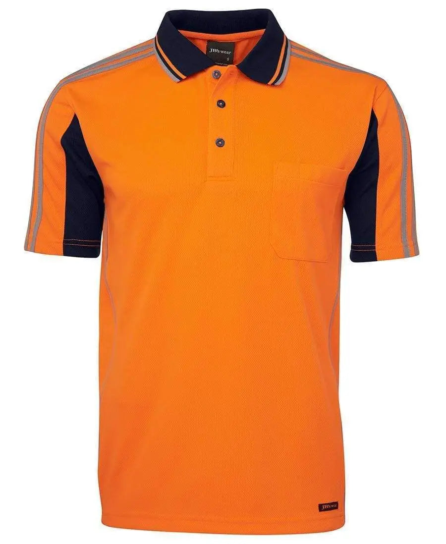 JB'S Hi-Vis Short Sleeve Arm Tape Polo 6AT4S Metro Workwear.